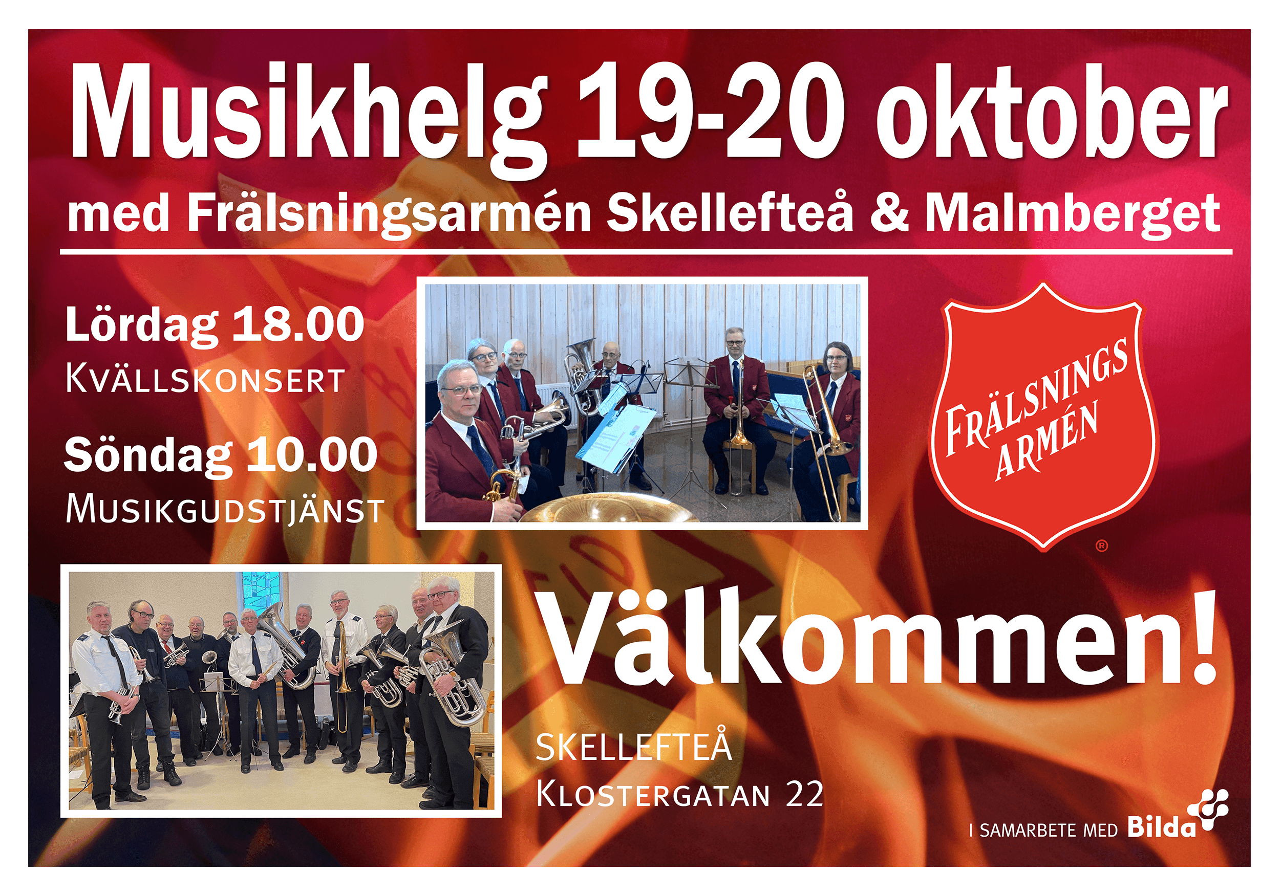 Musikhelg, Musikkåren i Skellefteå och Malmberget, Frälsningsarmén i Skellefteå