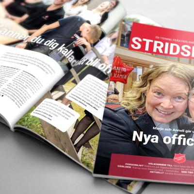 Framsidan av tidningen stridsropet samt en likadan tidning som är uppslagen